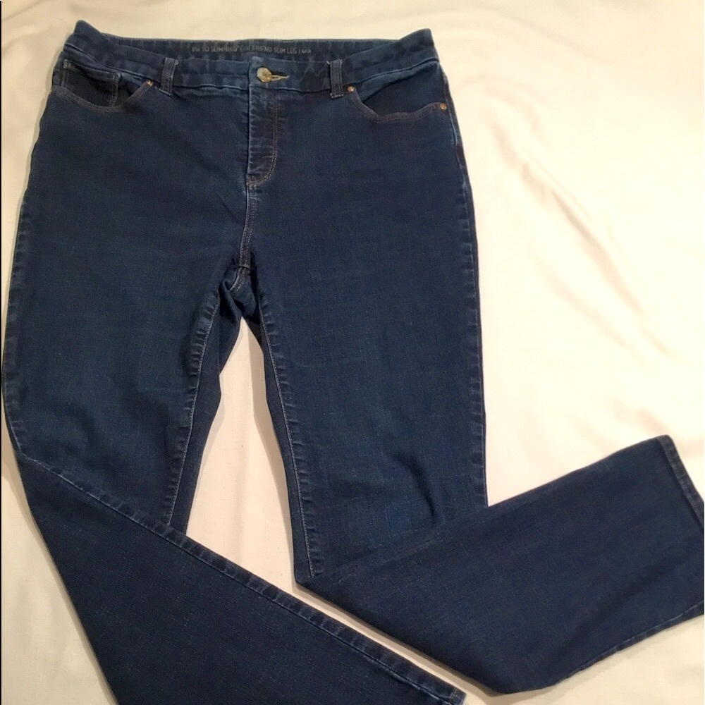 Chico’s So Slimming Girlfriend Slim Leg Jeans Sz 1.5 (10)